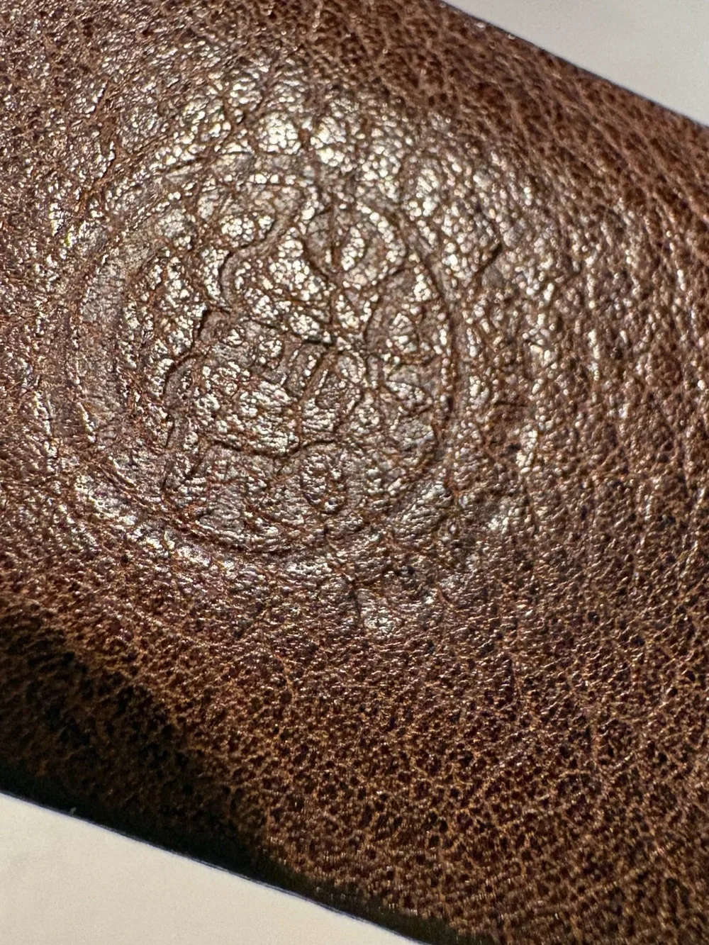 Torino - Men's Leather Italian Glazed Milled Calfskin Belt - Brown. Size 42